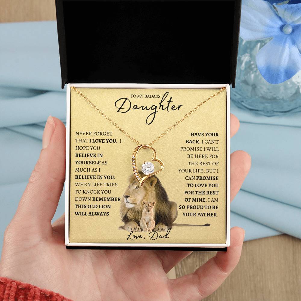 To My Bad Ass Daughter | Forever Love Necklace