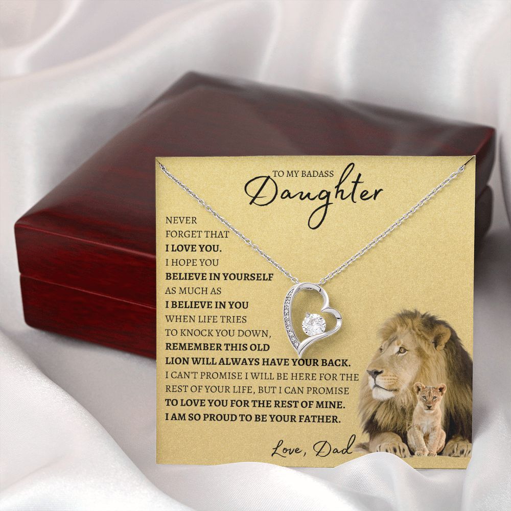 To My Bad Ass Daughter | Forever Love Necklace