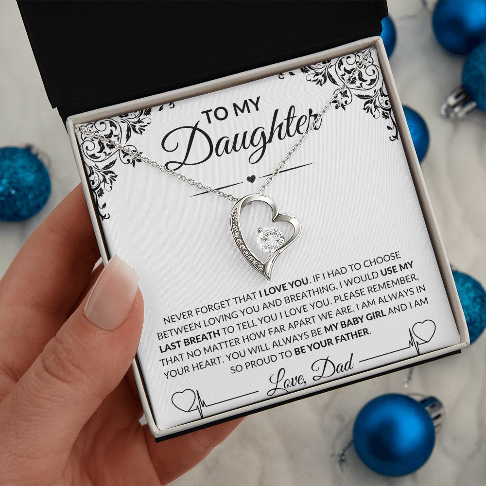 To My Daughter Love, Dad | Forever Love Necklace
