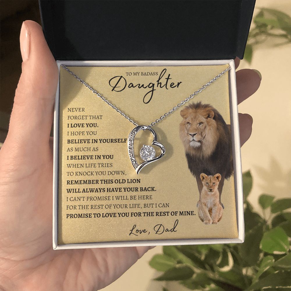To My Bad Ass Daughter | Forever Love Necklace