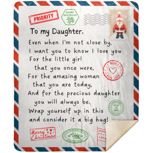 To My Daughter Christmas Blanket