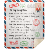 To My Daughter Christmas Blanket