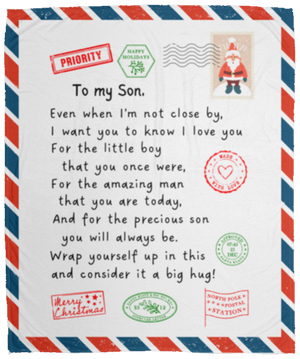 To My Son Christmas Blanket