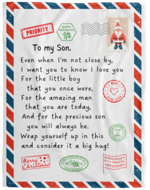 To My Son Christmas Blanket