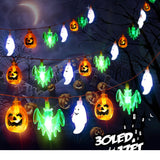 Colorful Lights String Halloween Decoration Spider Bat Ghost