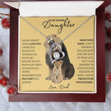 To My Bad Ass Daughter Lions | Forever Love Necklace