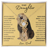 To My Daughter Lions | Love Knot Necklace