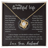 To My Beautiful Wife Love Knot Necklace