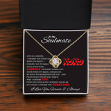 To My Soulmate Love Knot Necklace