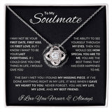 To My Soulmate Love Knot White