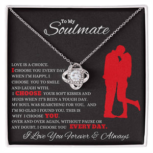 TO MY SOULMATE LOVE KNOT NECKLACE