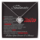 To My Soulmate Love Knot Necklace