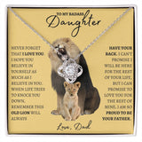 To My Bad Ass Daughter Lions | Love Knot Necklace