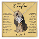 To My Daughter Lions | Love Knot Necklace