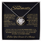 To My Soulmate Love Knot Gold