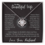 To My Beautiful Wife Love Knot Necklace