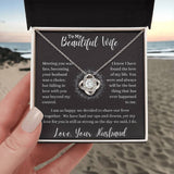 To My Beautiful Wife Love Knot Necklace