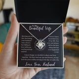 To My Beautiful Wife Love Knot Necklace