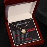 To My Soulmate Love Knot Necklace