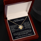 To My Soulmate Love Knot Necklace