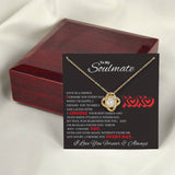 To My Soulmate Love Knot Necklace