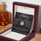 To My Soulmate Love Knot Necklace