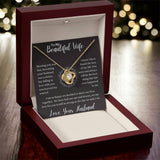 To My Beautiful Wife Love Knot Necklace