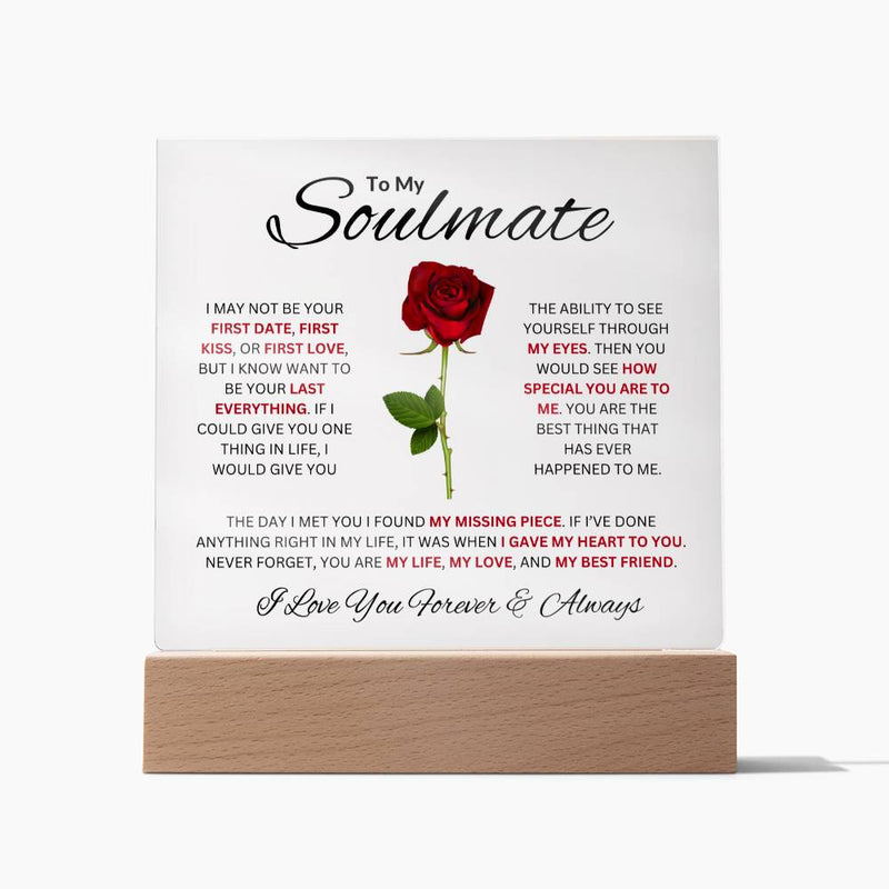 To My Soulmate Acrylic Plaque