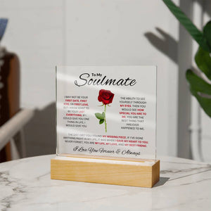 To My Soulmate Acrylic Plaque