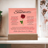 To My Soulmate Acrylic Square Plaque