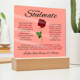 To My Soulmate Acrylic Square Plaque