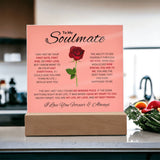 To My Soulmate Acrylic Square Plaque