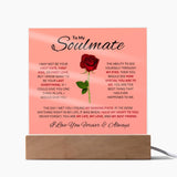 To My Soulmate Acrylic Square Plaque