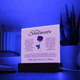 To My Soulmate Acrylic Square Plaque