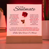 To My Soulmate Acrylic Square Plaque