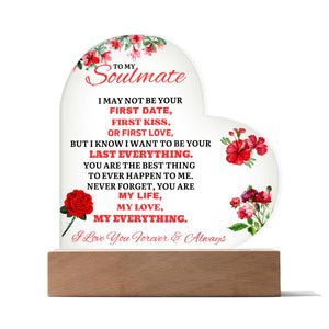 To My Soulmate Acrylic Heart