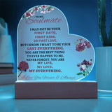 To My Soulmate Acrylic Heart