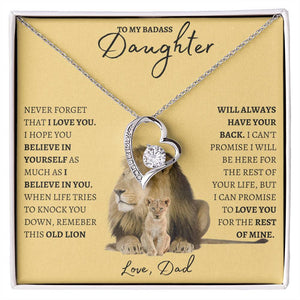 To My Bad Ass Daughter | Forever Love Necklace 2