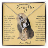 To My Bad Ass Daughter Lions | Forever Love Necklace