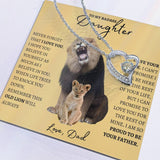 To My Bad Ass Daughter Lions | Forever Love Necklace