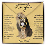 To My Bad Ass Daughter Lions | Forever Love Necklace