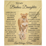 Badass Daughter Fleece Blanket 50x60