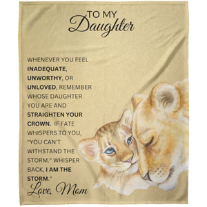 To My Daughter Fleece Blanket 50x60