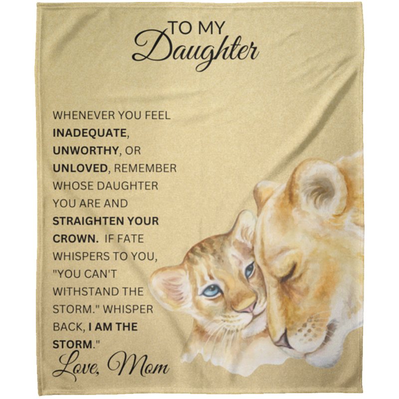 To My Daughter Fleece Blanket 50x60