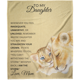 To My Daughter Fleece Blanket 50x60