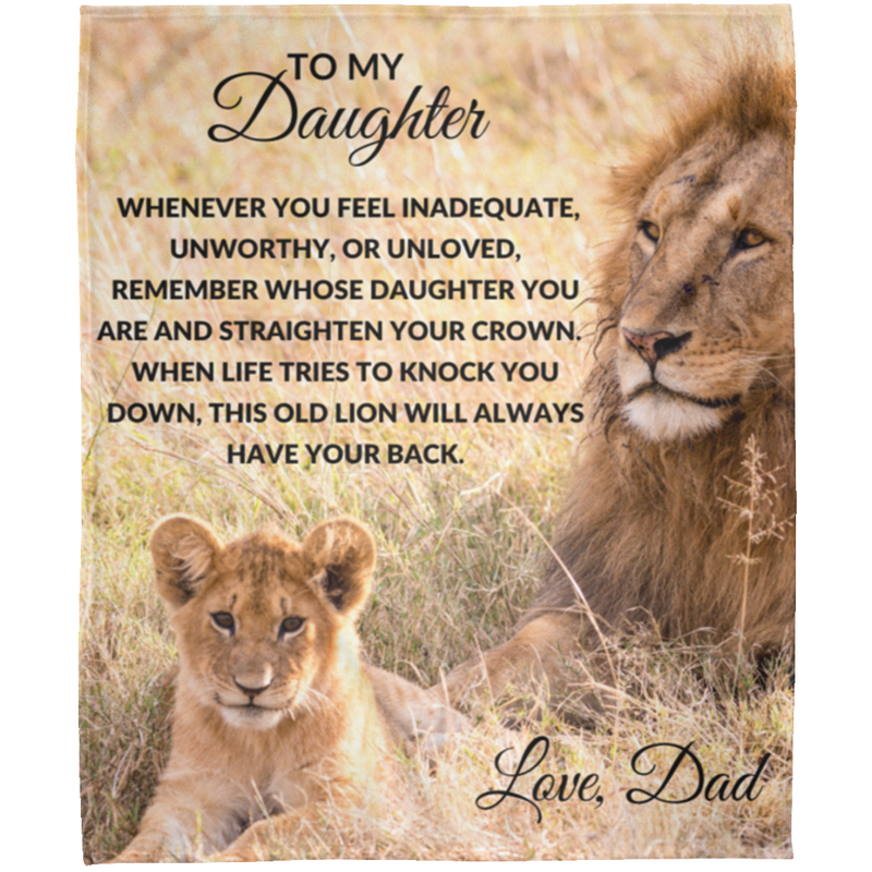 To My Daughter Fleece Blanket 50x60