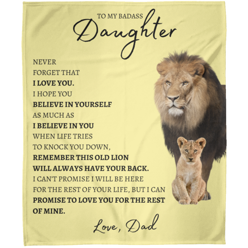 To My Badass Daughter Arctic Fleece Blanket