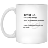 White Mug - eeffoc (verb)