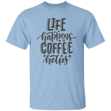 T-Shirt Life happens, Coffee helps