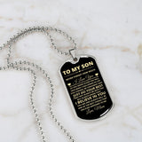 TO MY SON DOG TAG, LOVE MOM